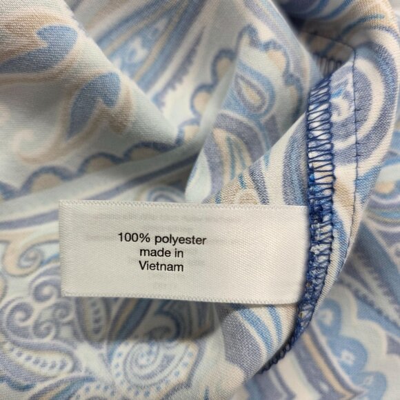 Womens Blue Paisley Halter Maxi Dress With Elastic Waist 100% Polyester Size M - Picture 6 of 10